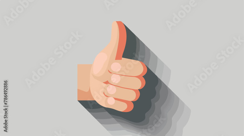Thumb up finger sign vector illustration isolated