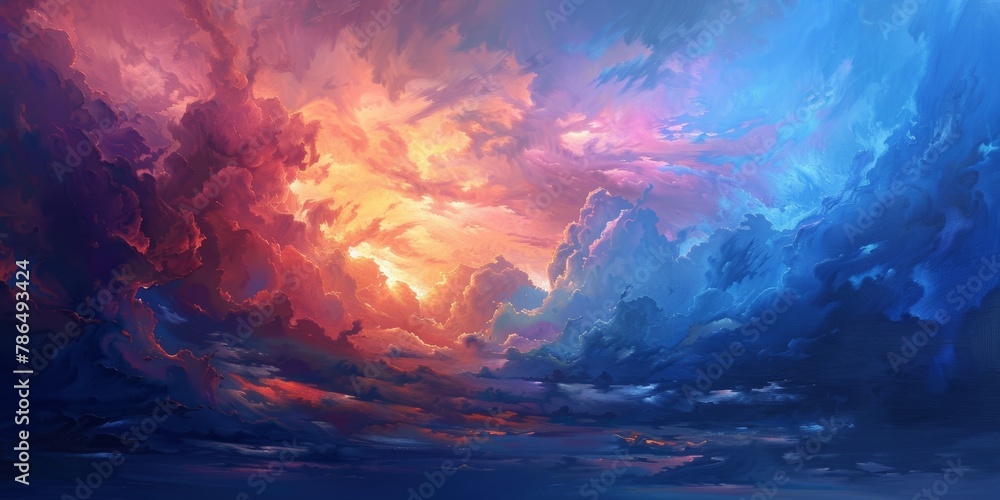 Obraz premium Surreal Celestial Cloudscape