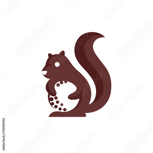 Golf logo with squirrel concept