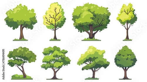 Tree icon image flat vector isolated on white backgrou