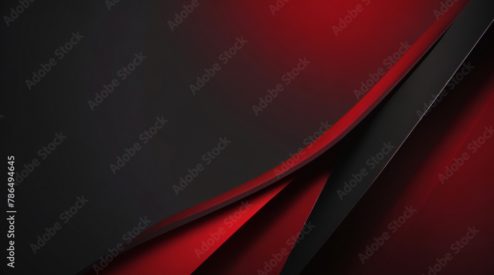 Abstraktes Rot und Schwarz sind helle Muster mit einem Farbverlauf mit Bodenwand, Metallstruktur, weichem Tech-Hintergrund, diagonalem Hintergrund, schwarz, dunkel, elegant, sauber und modern.	 - obrazy, fototapety, plakaty 
