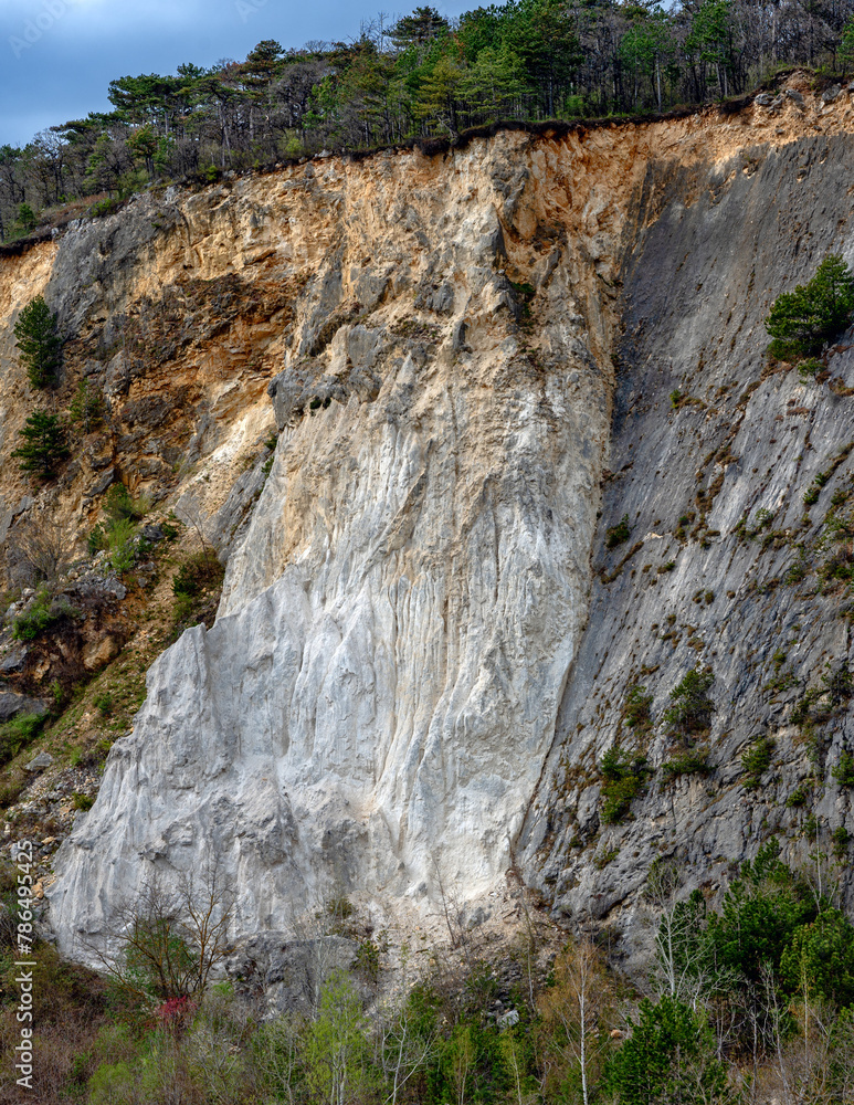 former dolomite stone quarry at the Harzberg mountain in Bath Voeslau, Austria