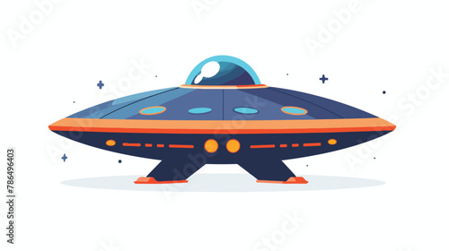 Fototapeta Naklejka Na Ścianę i Meble -  UFO unidentified flying object alien spacecraft clipart