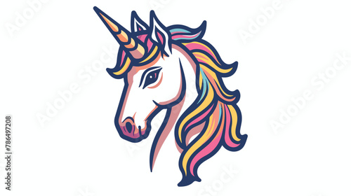 Unicorn icon illustration on white background. unicorn