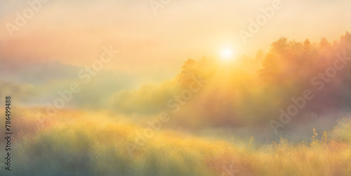 Minimalist summer cold press print illuminated by warm sunny light, featuring softly blurred bokeh effect