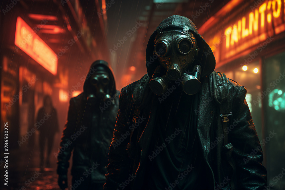 Portrait of a sci-fi cyberpunk person futuristic man from the future cyberpunk Generative AI Portrait of a sci-fi cyberpunk person futuristic man from the future cyberpunk Generative AI