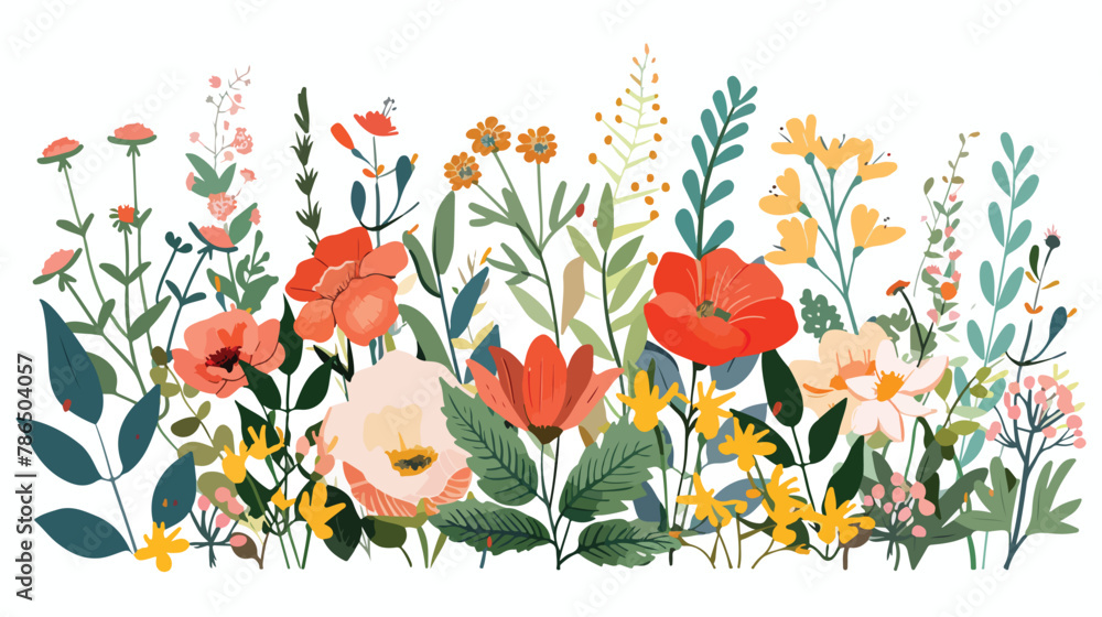 Vector illustration of flower arrangements