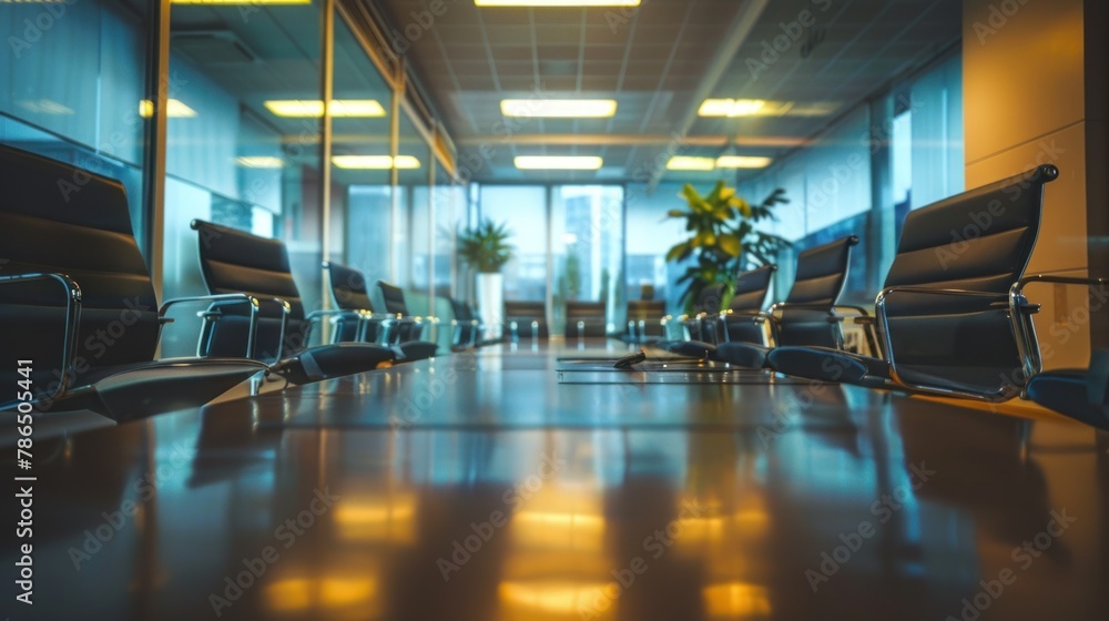 A perspective from outside the conference room, showing the manager's supportive and encouraging demeanor. A perspective from outside the conference room, showing the manager's supportive and encouraging demeanor.