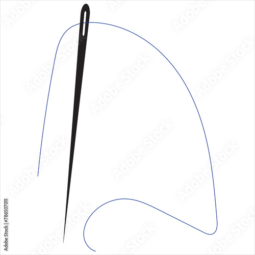 Thread and needle icon vector illustration design. Needle sew stitch icon
