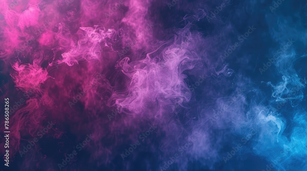 Colorful Smoke Glowing on a Dark Background Colorful Smoke Glowing on a Dark Background