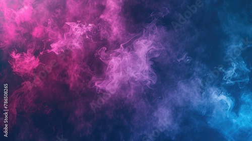 Colorful Smoke Glowing on a Dark Background
