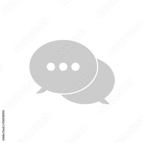 Chat icon, chat, bubble, comments icon, speech bubbles grey color Icon. Chat icon vector for web and mobile app. Vector illustration. Eps file 417.