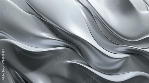 Abstract 3d rendering of wavy surface. Futuristic background design.