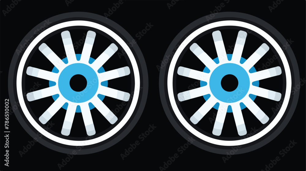 Wheel Development vector icon. Style isolated bicolor flat 