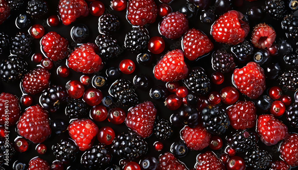 varied assortment of juicy berries in vibrant close up, summer fruits varied assortment of juicy berries in vibrant close up, summer fruits