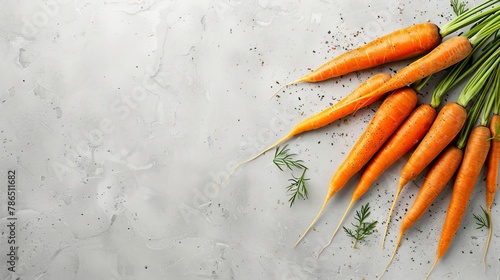 Fresh organic carrots. The concept of healthy food. photo