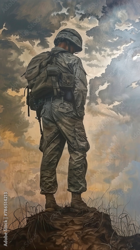 Empty Canvas for Veterans Remembrance. In remember of military veteran and Happy memorial day Celebration
Empty Canvas for Veterans Remembrance. In remember of military veteran and Happy memorial day Celebration