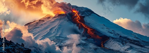 Cotopaxi Volcano Eruption in Ecuador