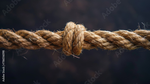 A close-up of a knotted rope, symbolizing the feeling of unity and strength