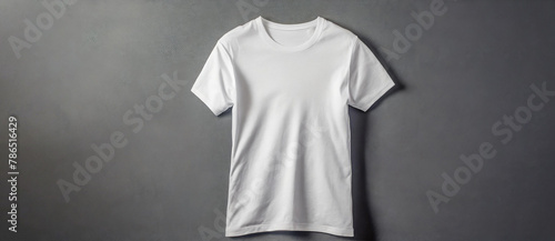 Wallpaper Mural simple white t-shirt mockup on a gray background Torontodigital.ca