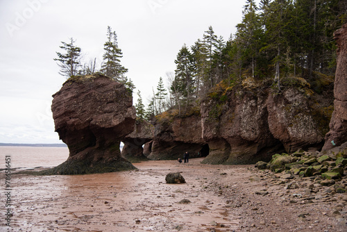 Hopewell Rocks in Bay of Fundy, no people