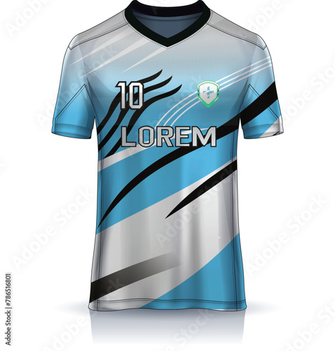 Free vector sports shirt design ready to print football shirt for sublimation