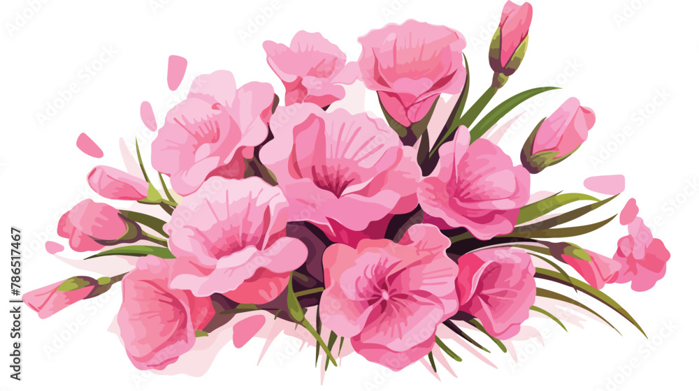A bouquet of pink Lisianthus a symbol of appreciation
