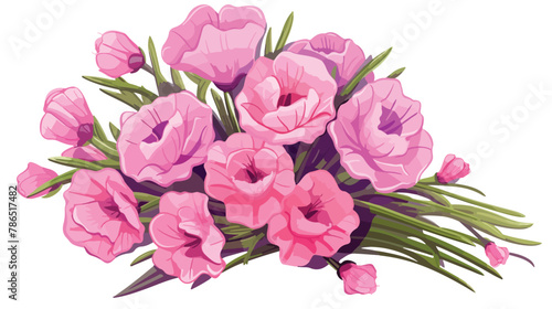 A bouquet of pink Lisianthus a symbol of gratitude an © Megan