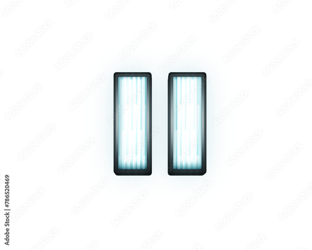 II roman numeral in car headlamp style 3d illustration text effect on transparent background II roman numeral in car headlamp style 3d illustration text effect on transparent background