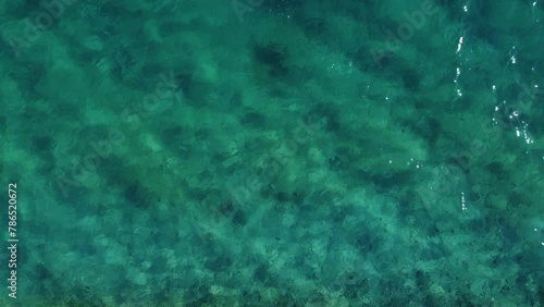 Sea aerial view. Sea texture. Tranquil turquoise sea. Summer concept. Datca, Turkey. photo