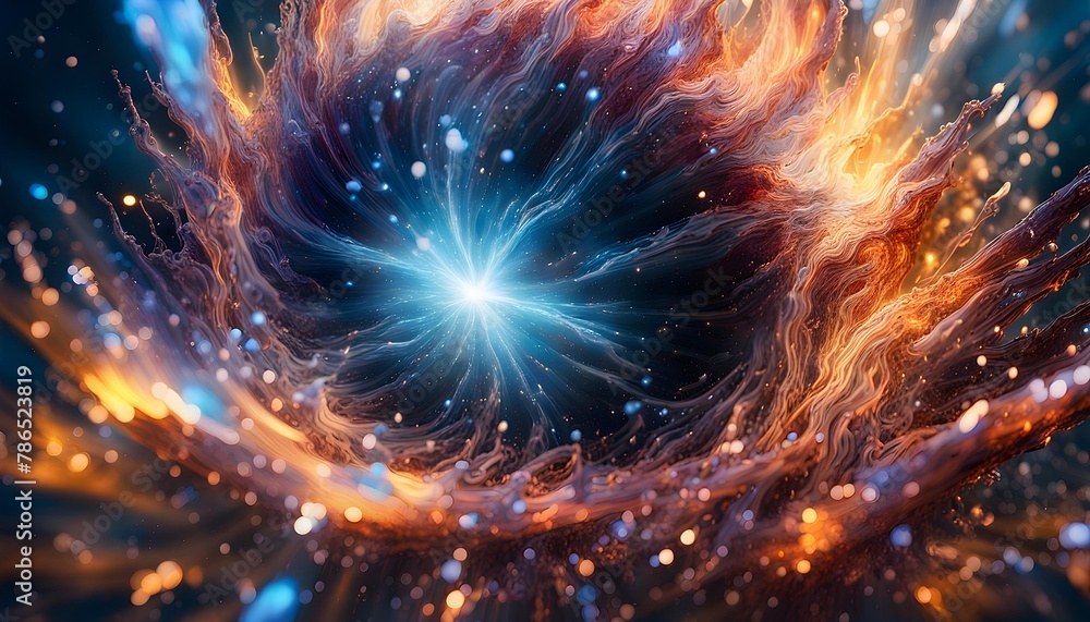 Fototapeta premium Abstract Explosion of Star Illustration Background