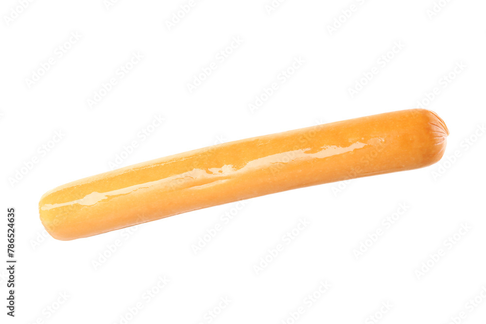 Fresh raw sausage isolated on white. Ingredient for hot dog Fresh raw sausage isolated on white. Ingredient for hot dog