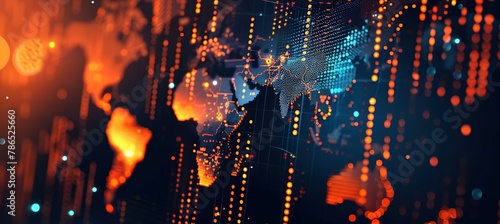 Illuminating the Digital World: A Powerful Showcase of Data Visualization and Global Connectivity