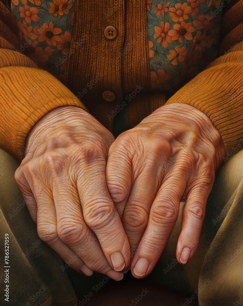 Fototapeta premium hands of old woman