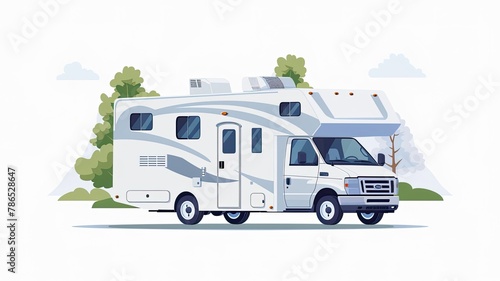 Family holiday journey in an RV