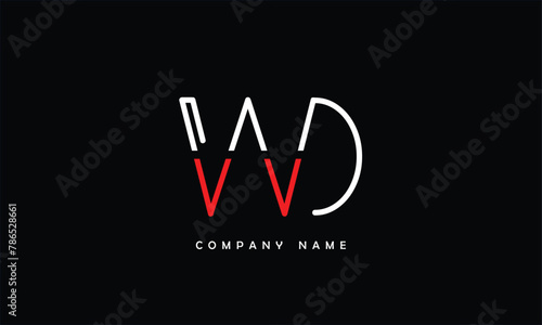WD, DW, W, D Abstract Letters Logo Monogram photo