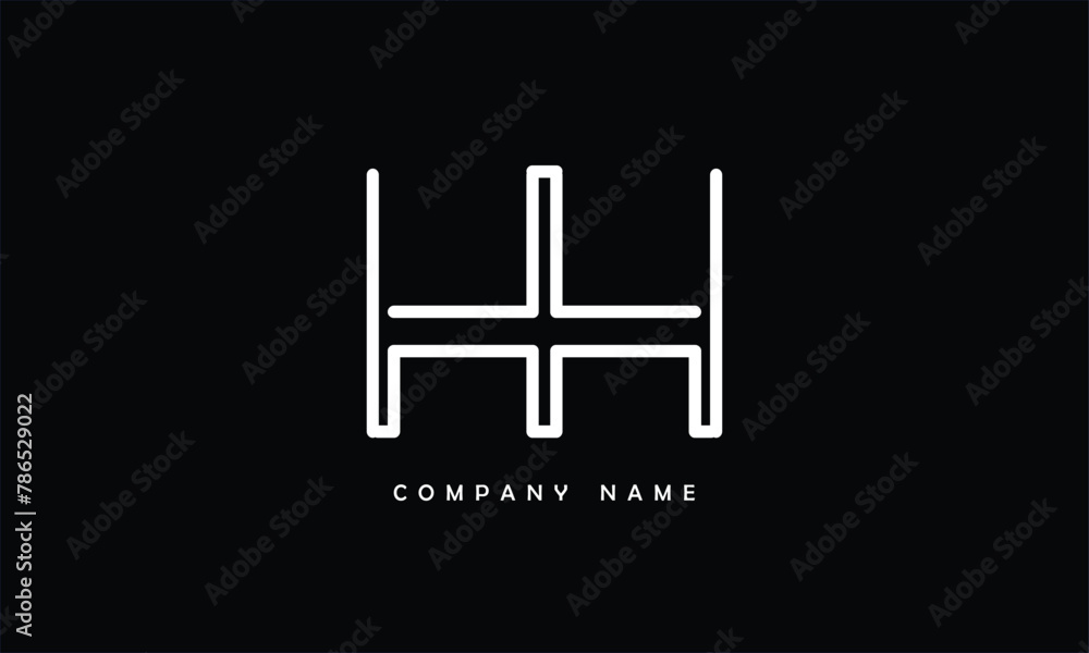 HH Abstract Letters Logo Monogram HH Abstract Letters Logo Monogram