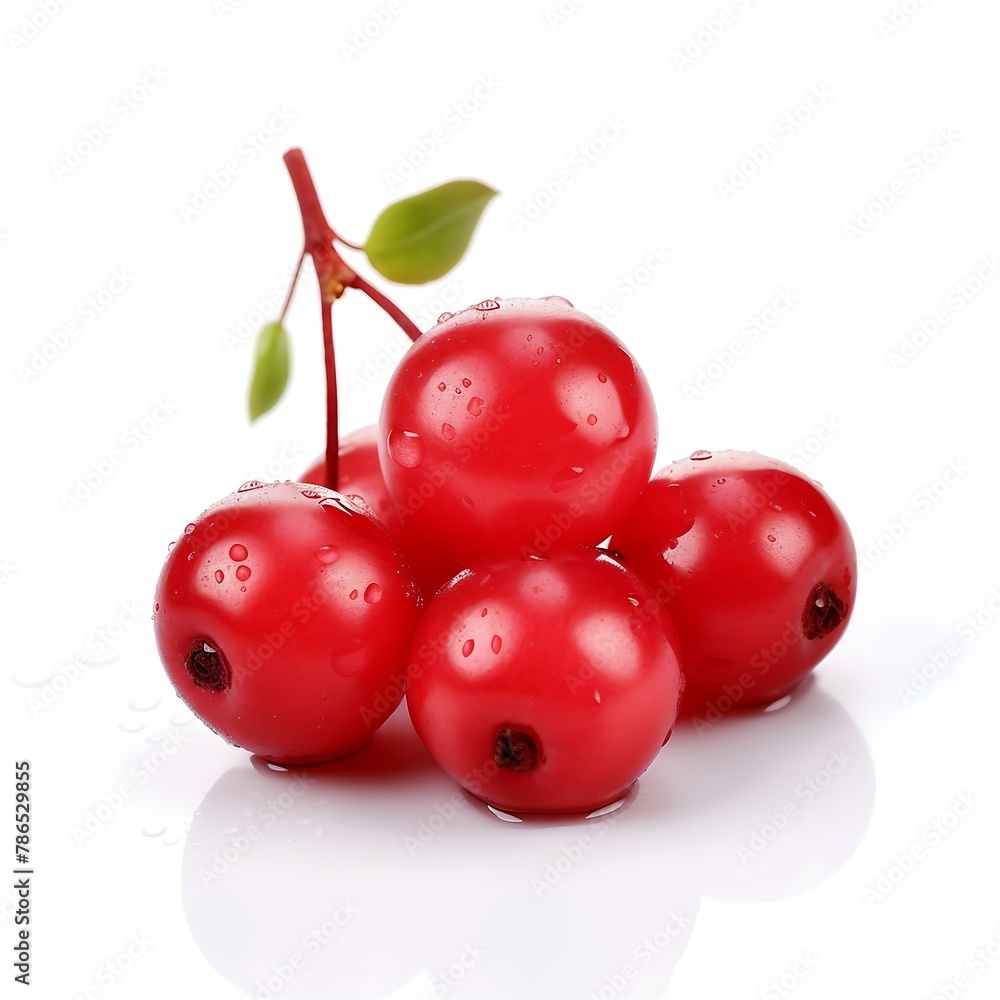 Cranberry fruit on white background