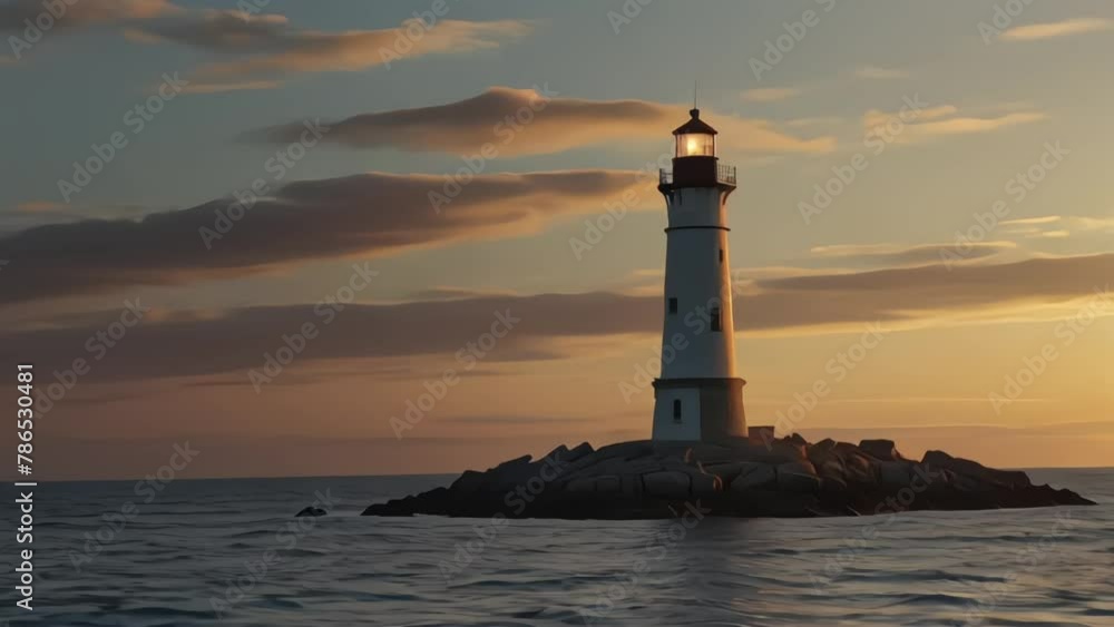 Golden Hour at the Seaside Lighthouse Golden Hour at the Seaside Lighthouse