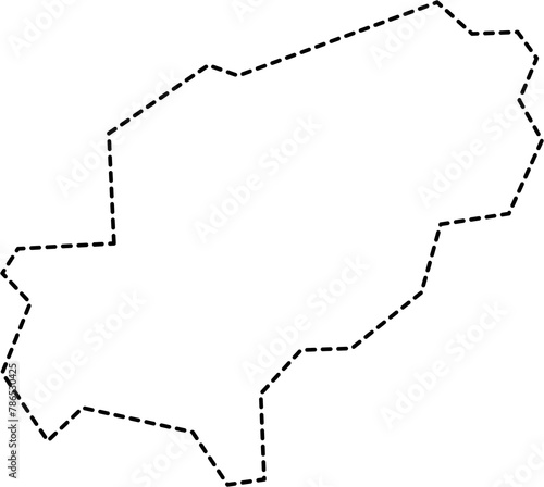 dash line drawing of ibiza island map. photo