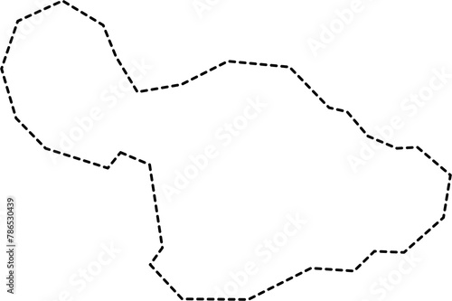 dash line drawing of maui island map.