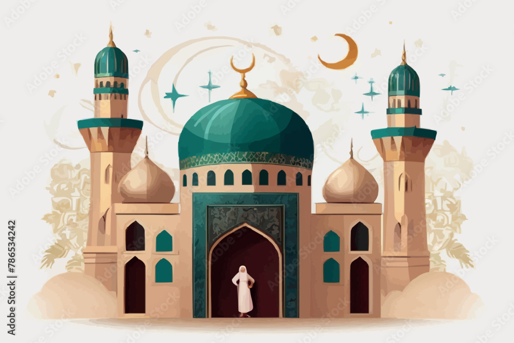 Vector illustration of Abstract background for ramadan kareem