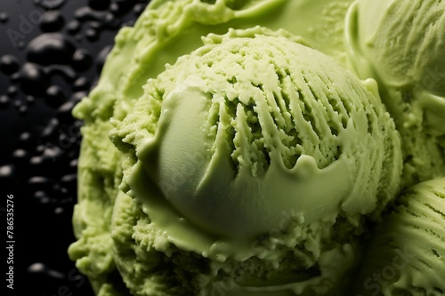 Green tea ice cream background texture © MahmudulHassan