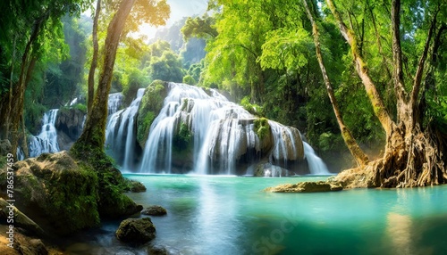 Thailand's Pristine Forest Waterfall Spectacle © KB Kalmati