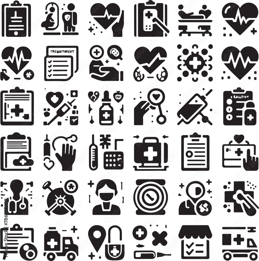 Healthcare Icons: Treatment, Prevention, Diagnosis & More
Healthcare Icons: Treatment, Prevention, Diagnosis & More