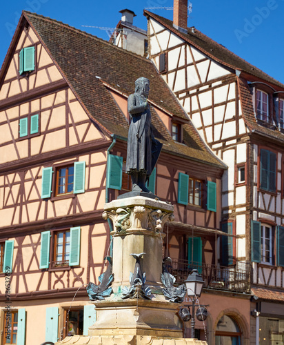 Fountain Roesslemann in Colmar, Alsace, France
