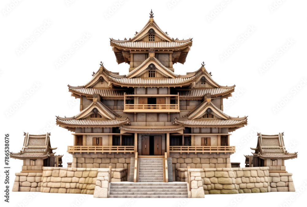 PNG Japanese castle architecture building pagoda.