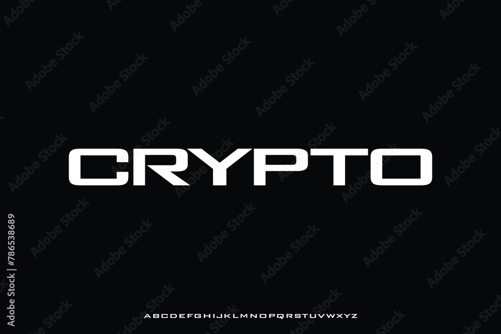 Modern futuristic alphabet display font vector for technology company Modern futuristic alphabet display font vector for technology company