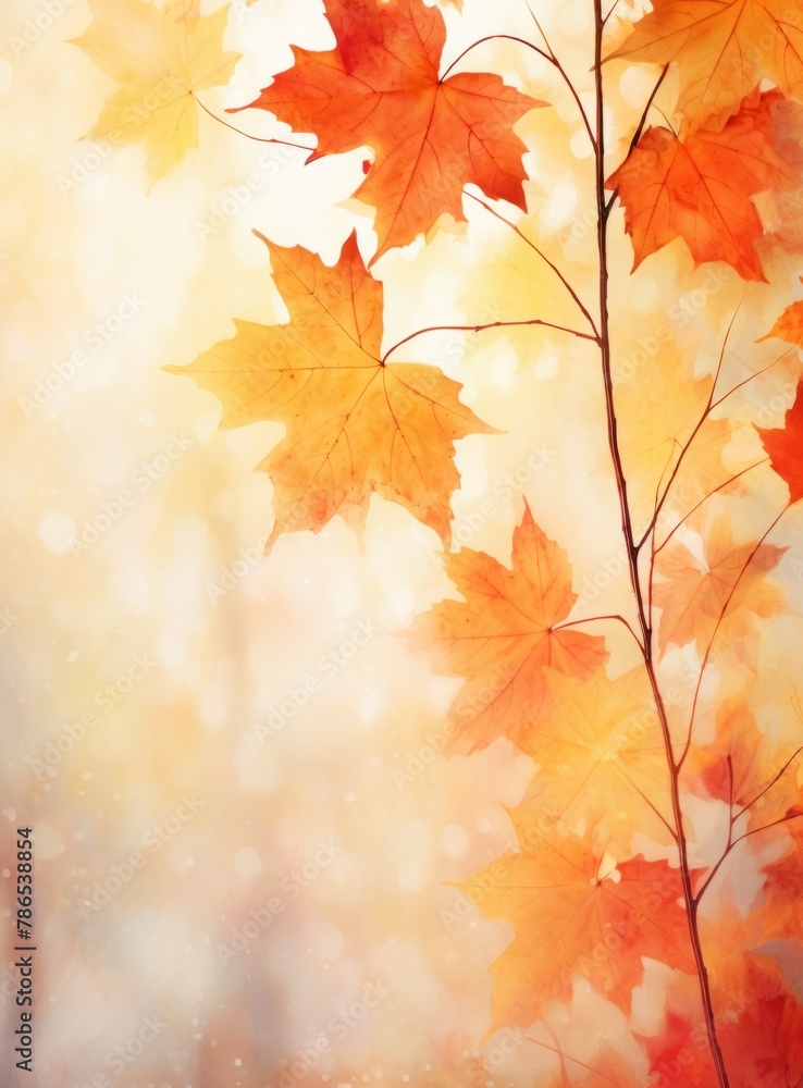autumn maple leaves on bright textured background with copy space autumn maple leaves on bright textured background with copy space
