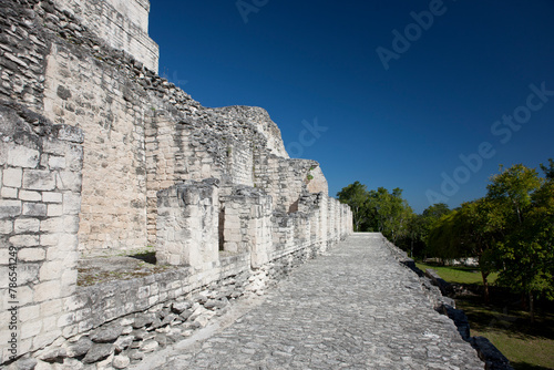 Mexico ruins of Calakmul on a sunny winter day